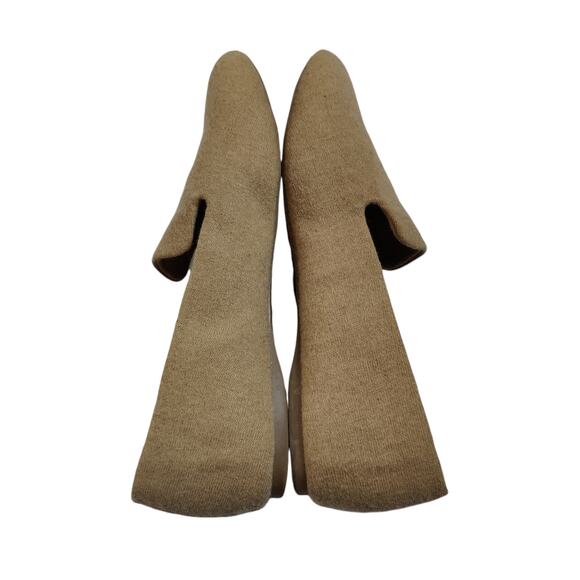 Birdies Womens Sz 12 Starling Oatmeal Wool Faux Fur Lined Loafers Slip On Flats - Picture 7 of 11